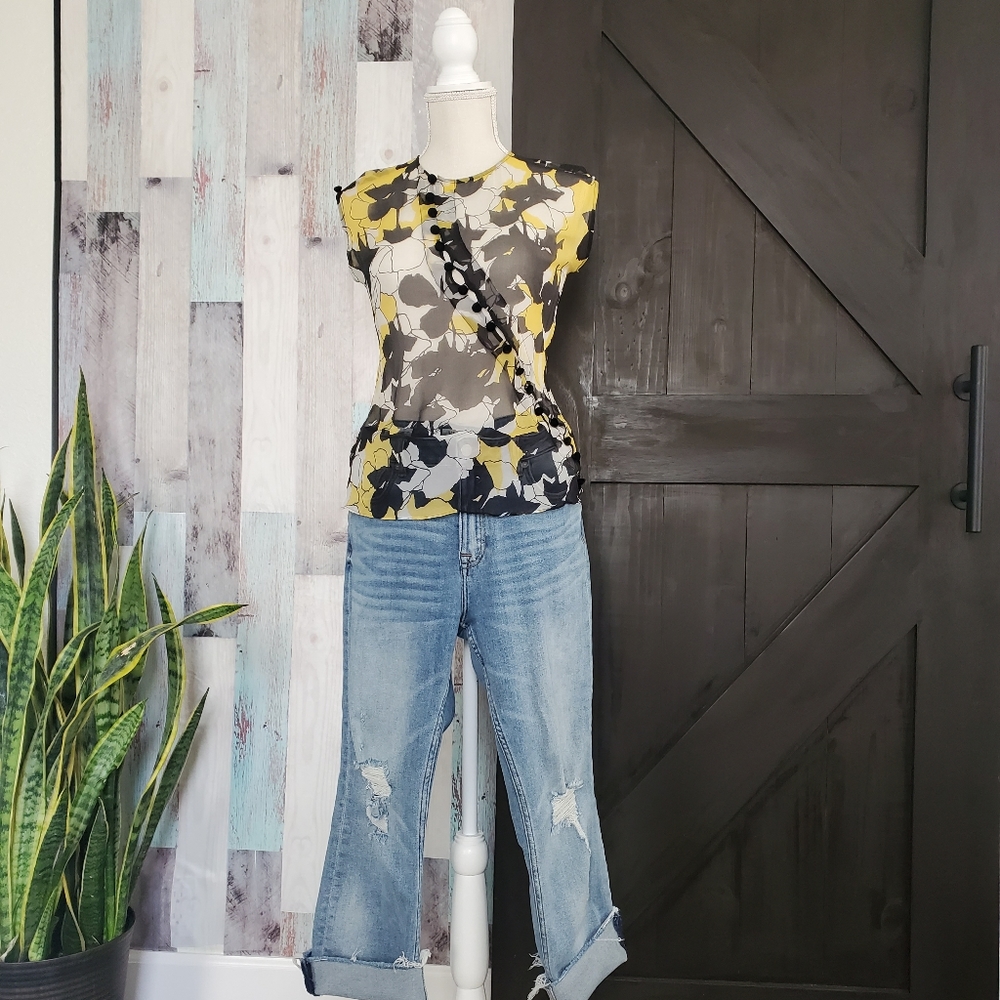 Vintage Diane Von Furstenberg Sheer Top